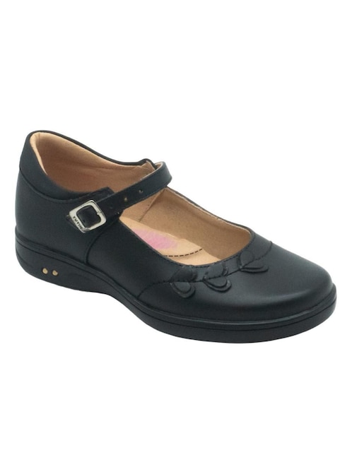 Zapato Yuyin Back To School de piel para niña