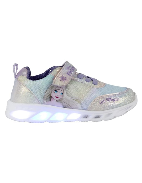 Tenis luz led Kuali Shoes para niña Frozen Elsa