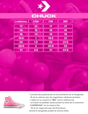 Tenis Converse para niña Ctas Hi
