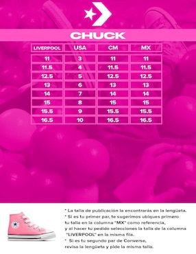 Tenis Converse para niña Ctas Hi