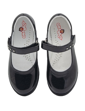 Zapato Chabelo Back To School de piel bovino para niña