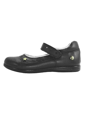 Zapato Chabelo Back To School de piel bovino para niña