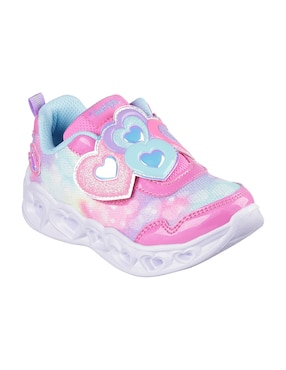 Tenis Con Luz Skechers Para Niña Heart Lights