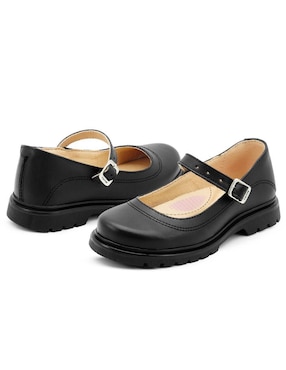 Zapato Yuyin Back to School de piel para niña