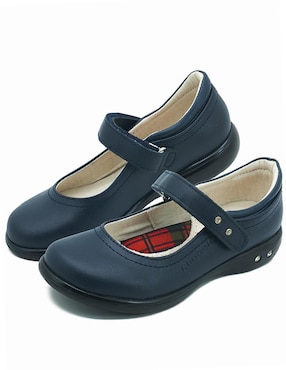 Zapato Chabelo Back to School de piel para niña