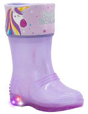 Bota de lluvia Bubble Gummers Trendy Unicornio para niña