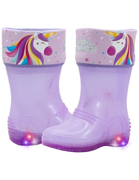 Bota de lluvia Bubble Gummers Trendy Unicornio para niña