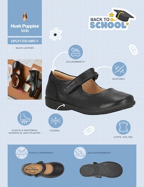 Zapato Hush Puppies de piel para niña