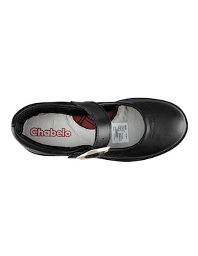 Zapato Chabelo Back To School de piel para niña