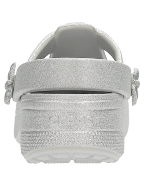 Sandalia Crocs Classic Mary Jane Bow Glitter para niña