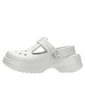 Sandalia Crocs Classic Mary Jane Bow Glitter para niña