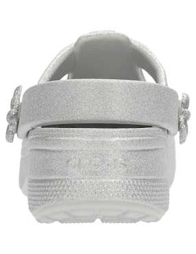 Sandalia Crocs Classic Mary Jane Bow Glitter para niña