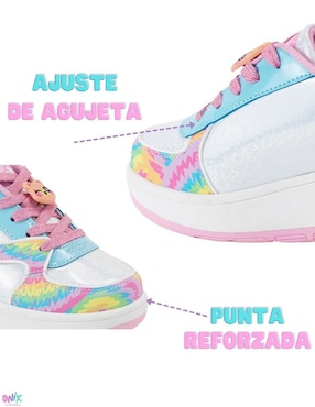 Tenis con ruedas Onix para niña Onix Fun Doodles Multicolor