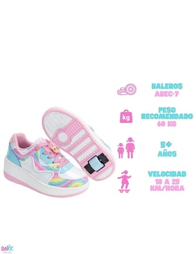 Tenis con ruedas Onix para niña Onix Fun Doodles Multicolor