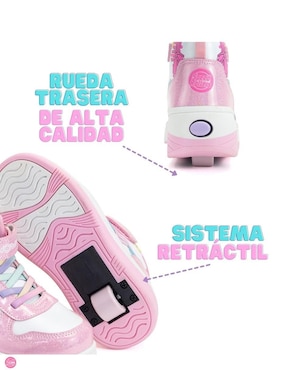 Tenis con ruedas Speed Roller para niña Doodles Rollers