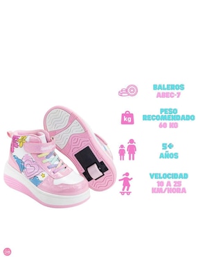 Tenis con ruedas Speed Roller para niña Doodles Rollers