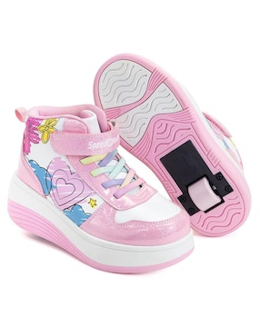 Tenis con ruedas Speed Roller para niña Doodles Rollers