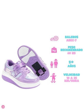 Tenis con ruedas Speed Roller para niña Shooting Star Speed