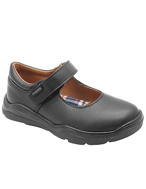 Zapato Coqueta Back To School de piel para niña