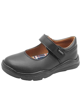 Zapato Coqueta Back To School de piel para niña
