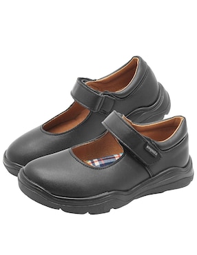 Zapato Coqueta Back To School de piel para niña