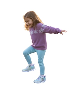 Tenis luz led Kuali Shoes para niña Frozen Elsa