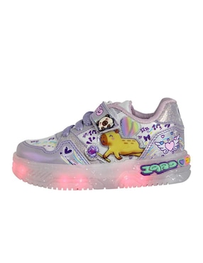 Tenis luz led Kuali Shoes para niña Capibara