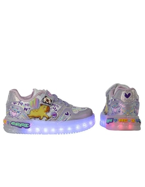 Tenis luz led Kuali Shoes para niña Capibara