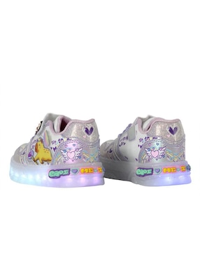 Tenis luz led Kuali Shoes para niña Capibara