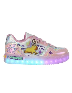 Tenis luz led Kuali Shoes para niña Capibara