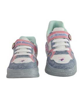 Tenis luz led Kuali Shoes para niña Dinosaurios