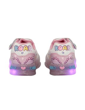Tenis luz led Kuali Shoes para niña Dinosaurio