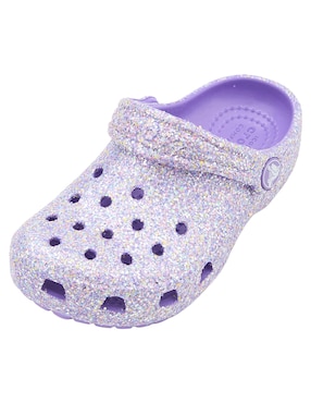Sandalia Crocs Classic Glitter para niña