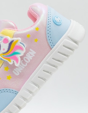 Tenis Bubble Gummers para niña Flex Step unicornio