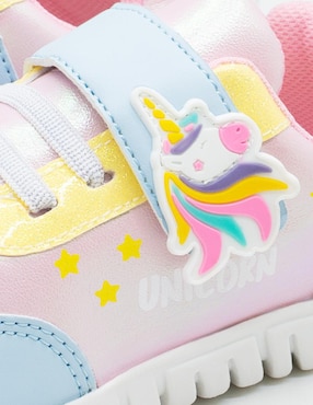 Tenis Bubble Gummers para niña Flex Step unicornio
