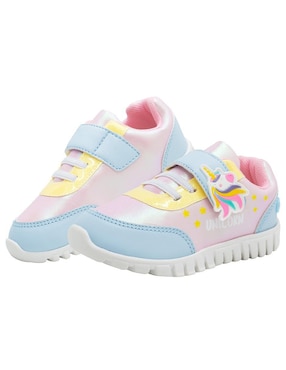Tenis Bubble Gummers para niña Flex Step unicornio
