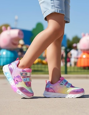 Tenis con luz LED Peppa Pig para niña
