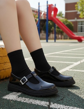 Zapato Dogi Back to School de charol para niña