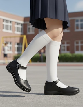 Zapato Dogi Back to School de piel para niña