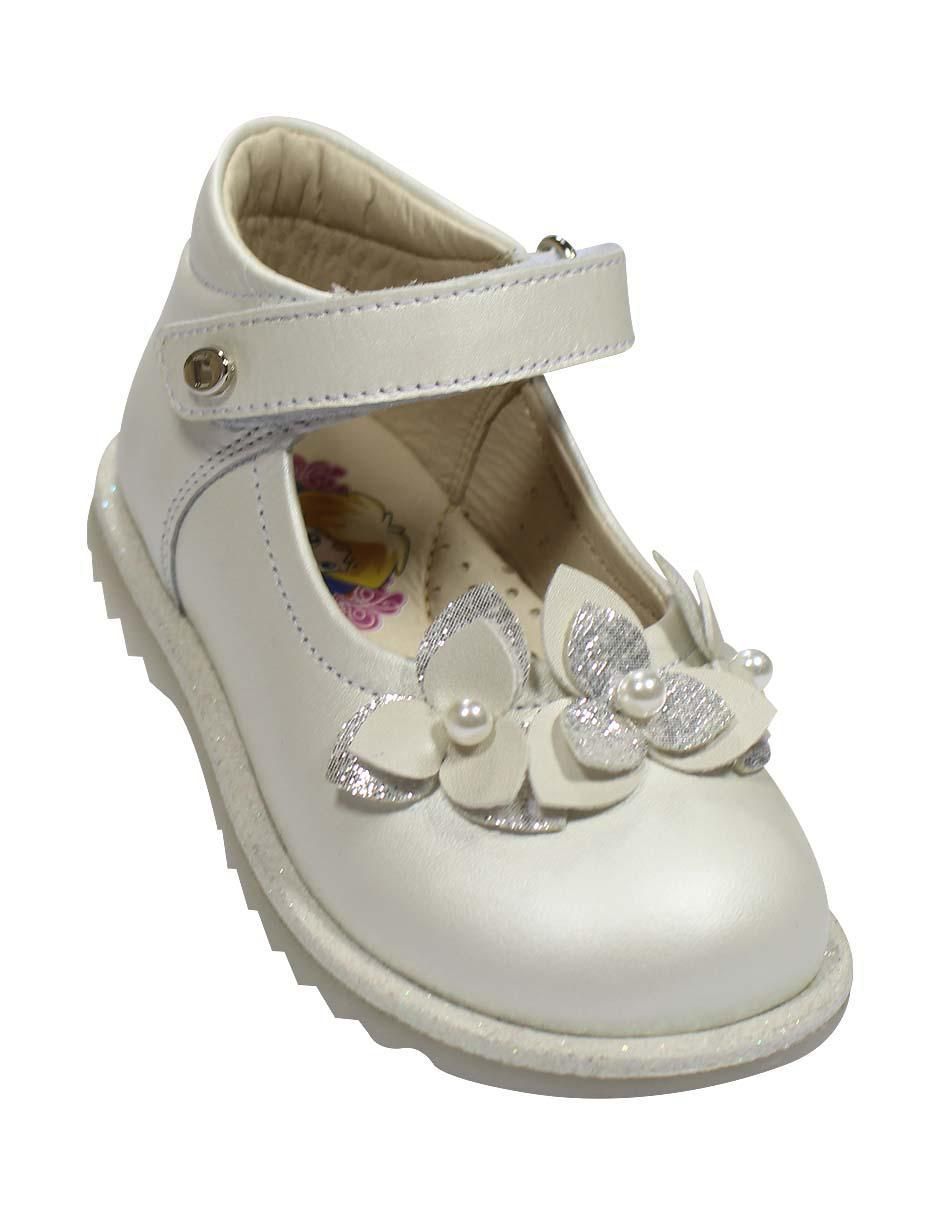 Zapatos Coqueta de piel con velcro para niña