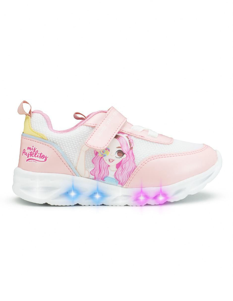 Tenis luz led para niña Mis Pastelitos 3