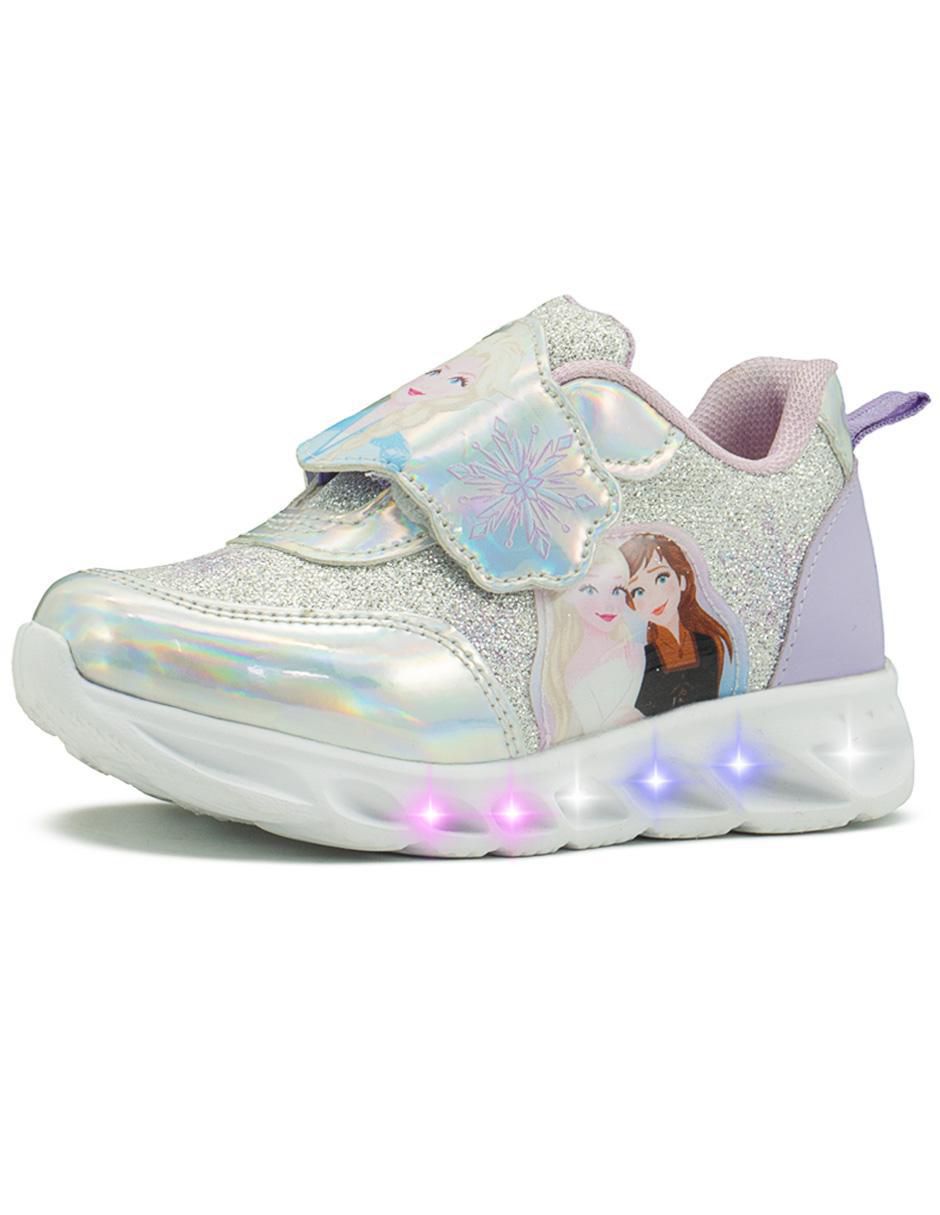 Tenis luz led para niña Princesas Frozen 4