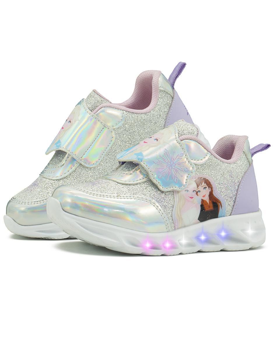 Tenis luz led para niña Princesas Frozen 6