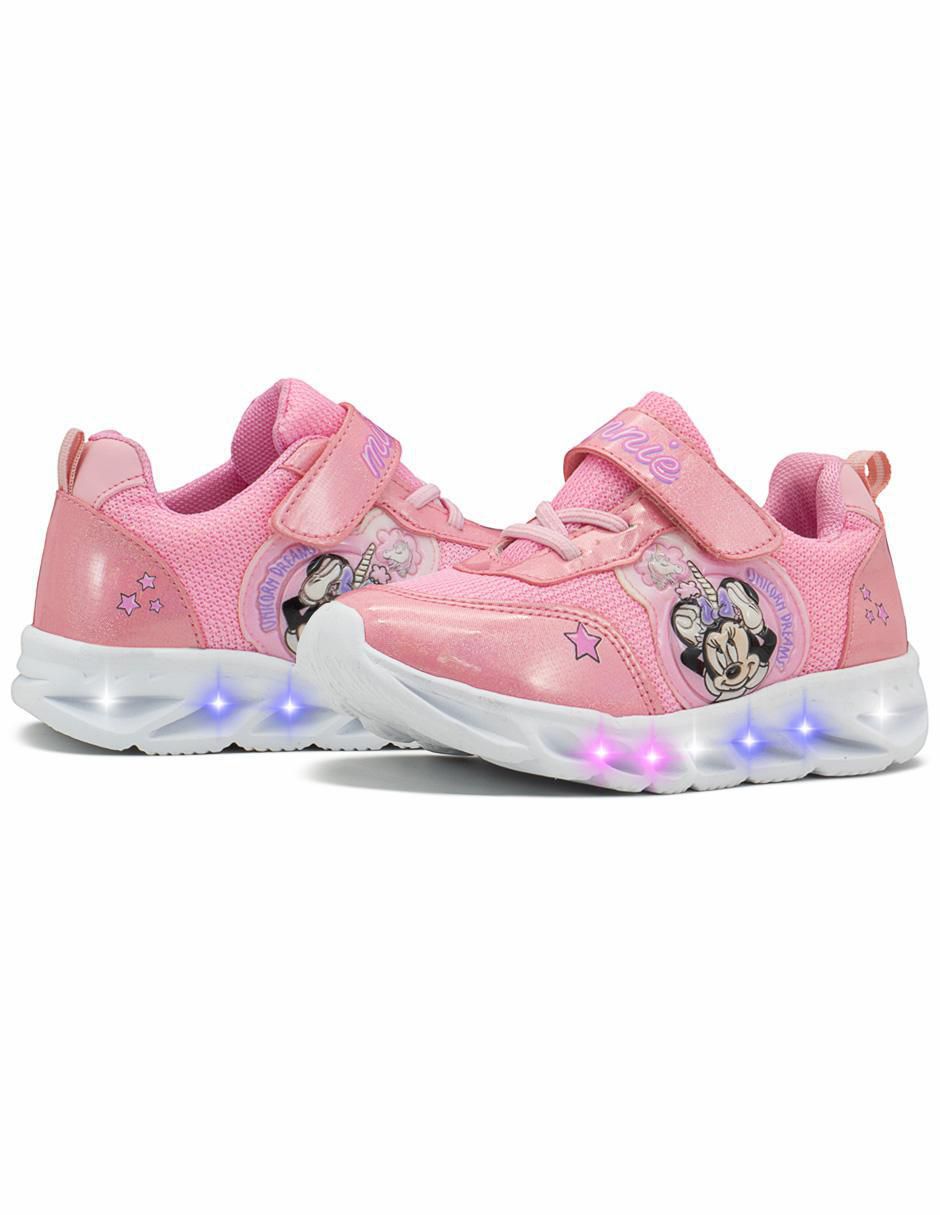 Tenis luz led para niña Disney Minnie Mouse 5