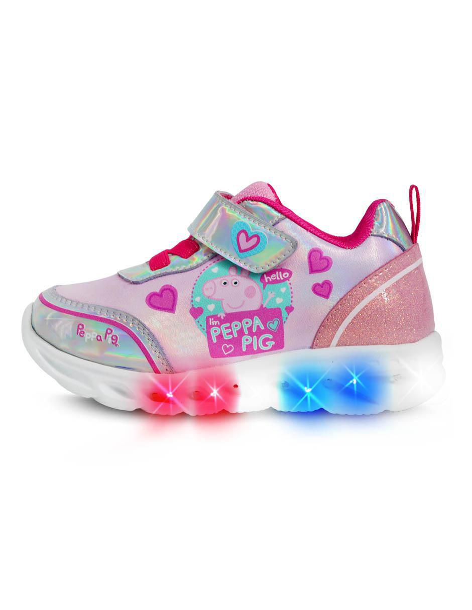 Zapatillas De Peppa Pig Con Luces Tenis Con Luz Peppa Pig Para Niña