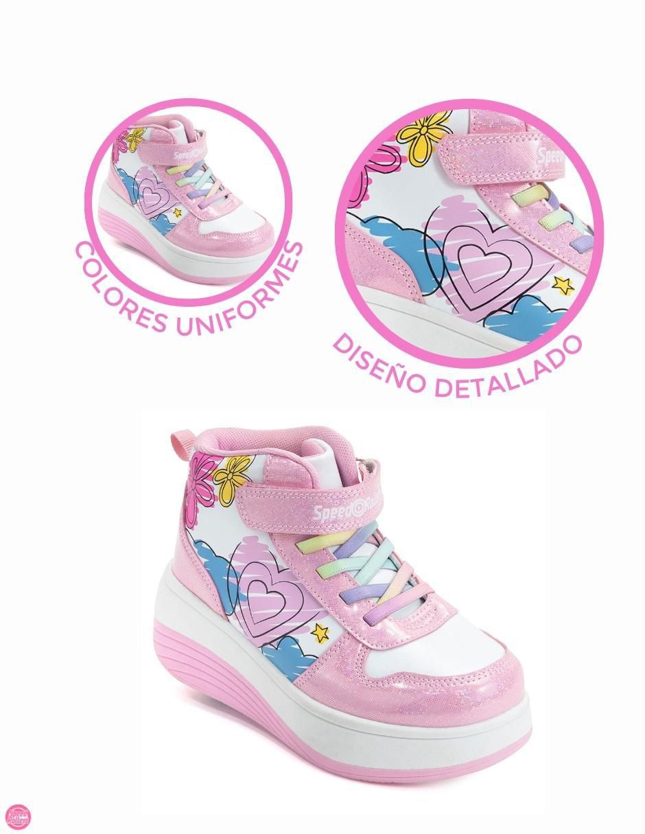 Tenis con ruedas para niña Doodles Rollers 12