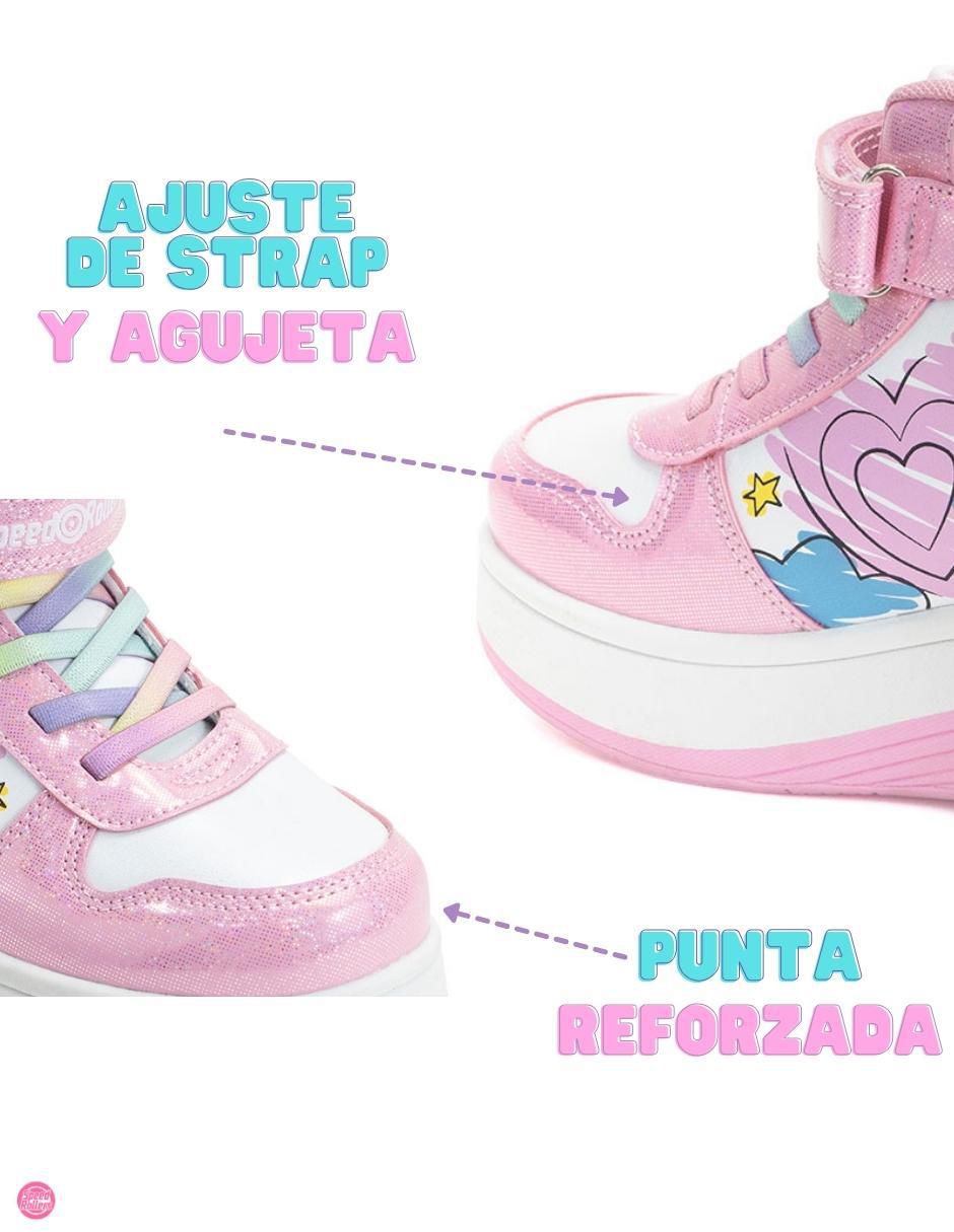 Tenis con ruedas para niña Doodles Rollers 7