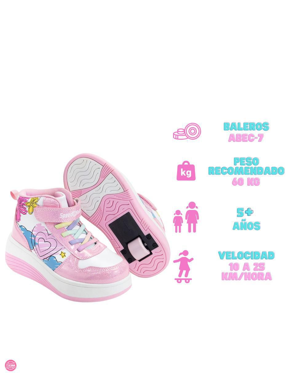 Tenis con ruedas para niña Doodles Rollers 8