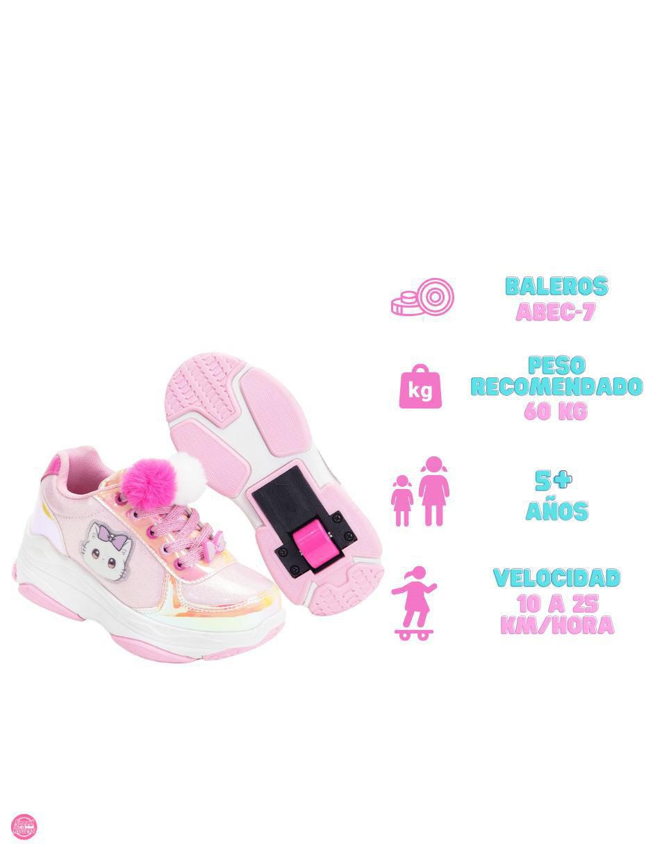 Tenis con ruedas para niña Bow Kitty 8