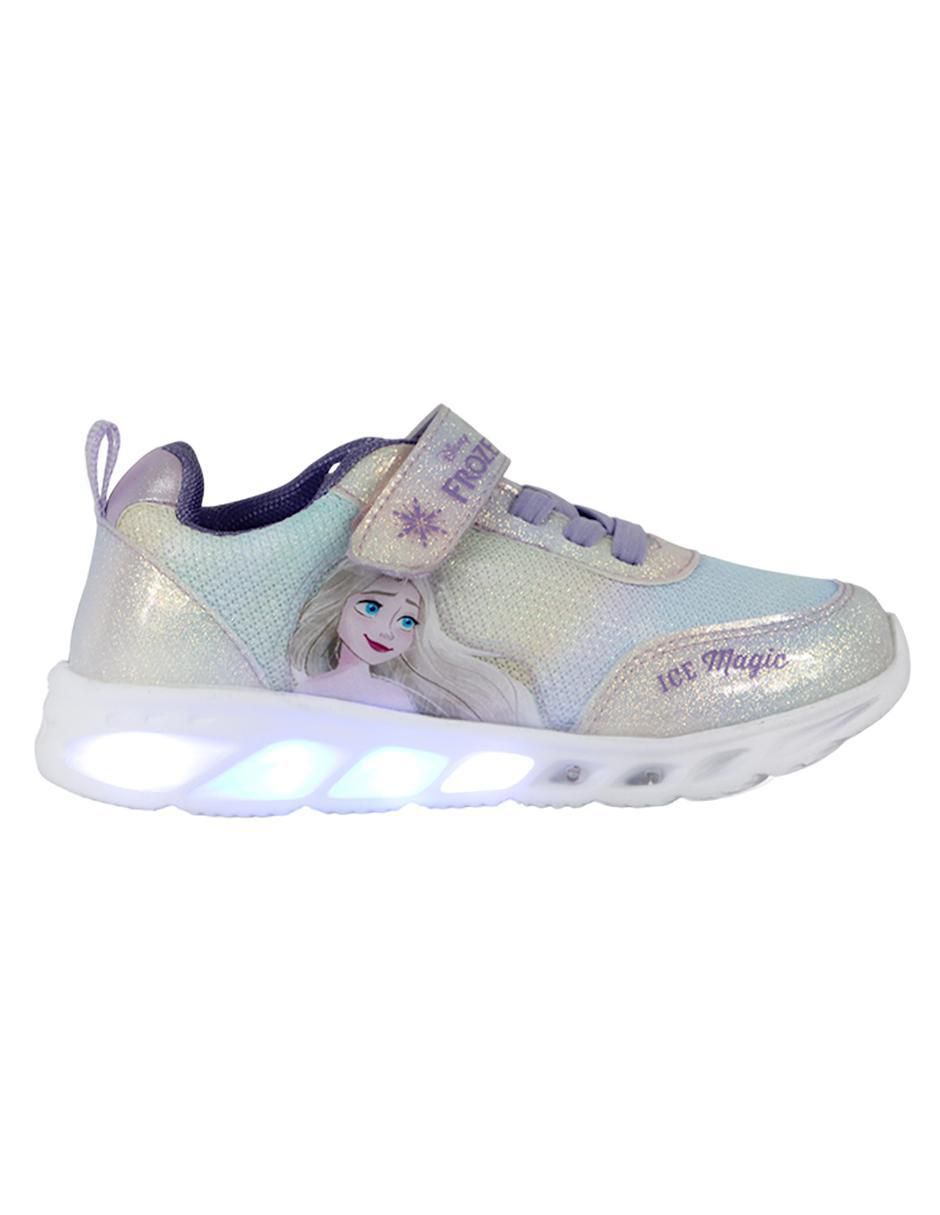 Tenis luz led para niña Frozen Elsa